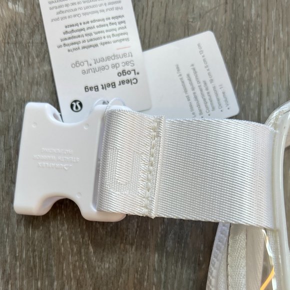 NWT White/Vapor Clear Logo lululemon Everywhere Belt Bag (EBB) - Picture 6 of 12